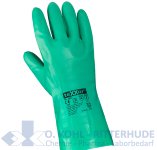 Chemiekalienschutzhandschuh, Nitril,grün