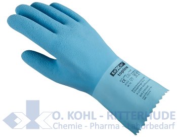 Chemiekalienschutzhandschuh, Latex, hellblau